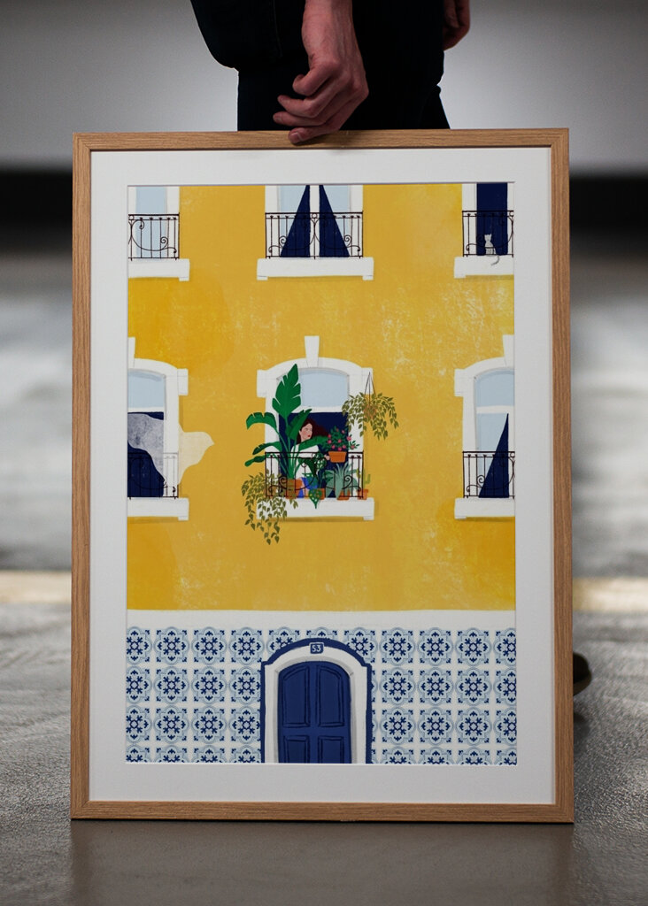 Lisabonská žlutá fasáda #2427830