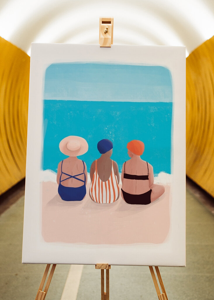 Tre svømmende damer #2460771