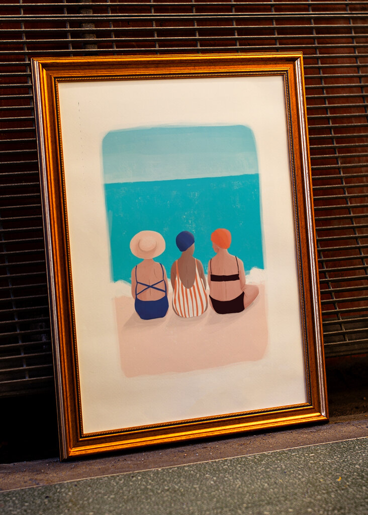 Tre svømmende damer #2460771