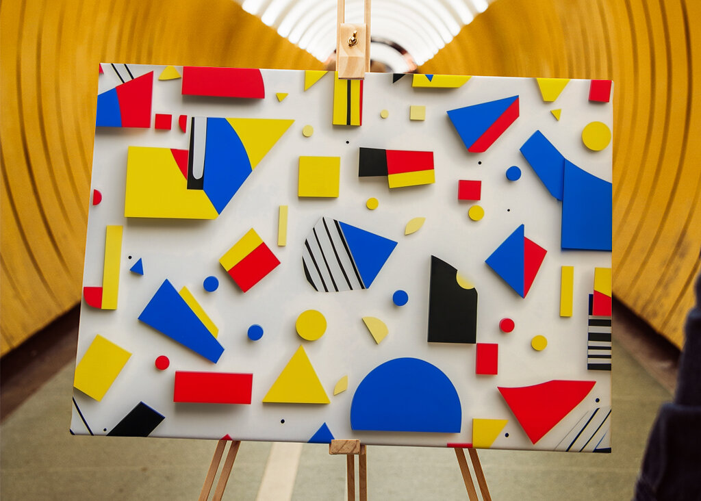 color fields on white