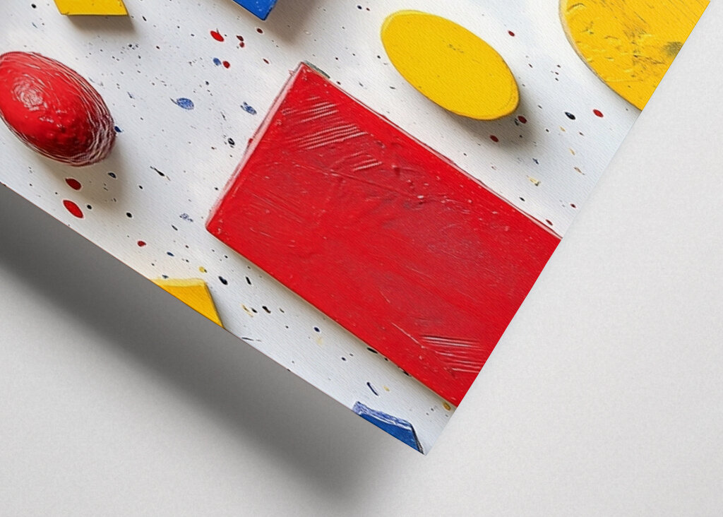 Malované barevné tvarové prvky