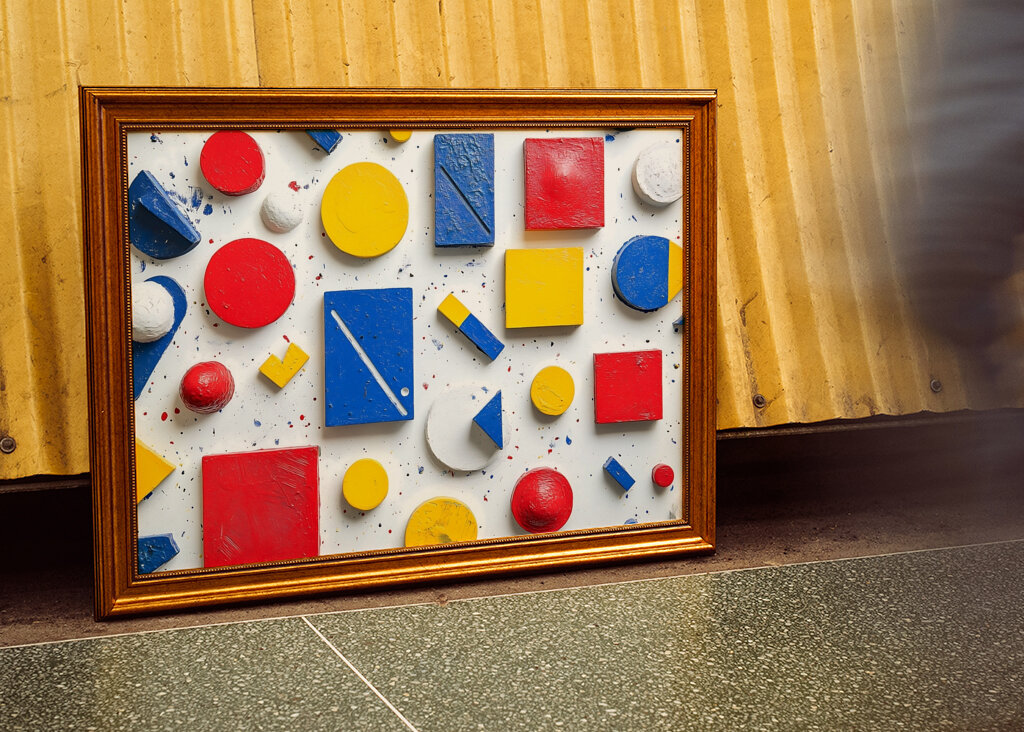 Malované barevné tvarové prvky