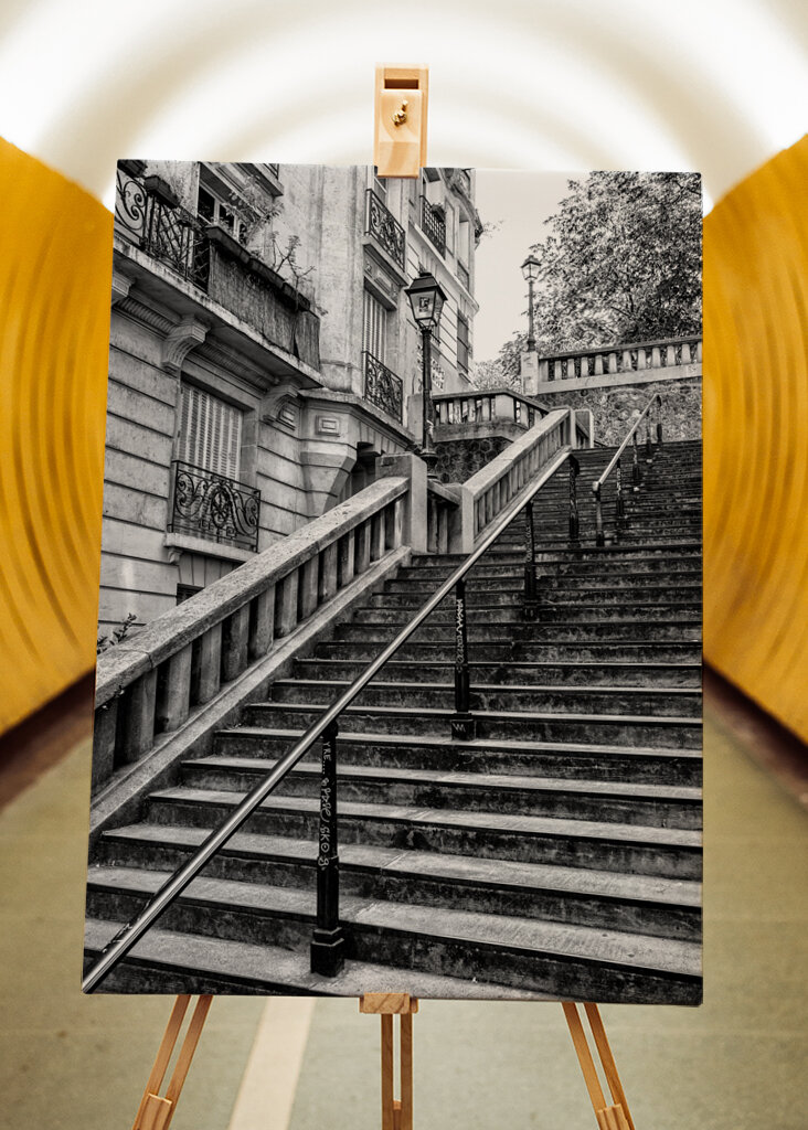 Régi párizsi lépcső