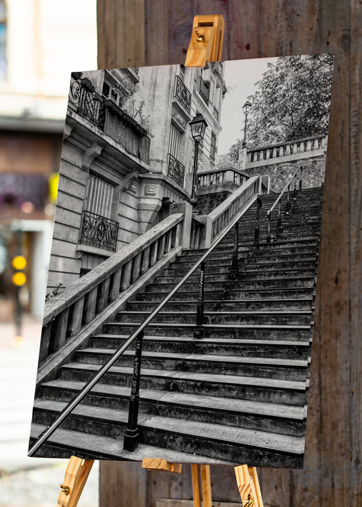 Régi párizsi lépcső