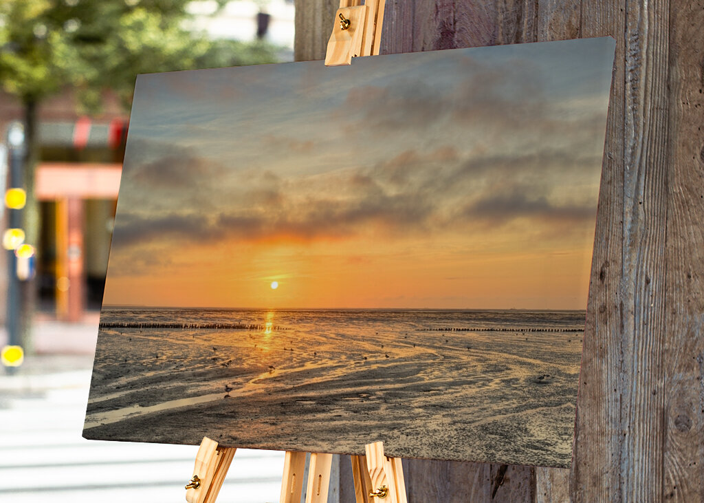 Zonsopgang in de Waddenzee 