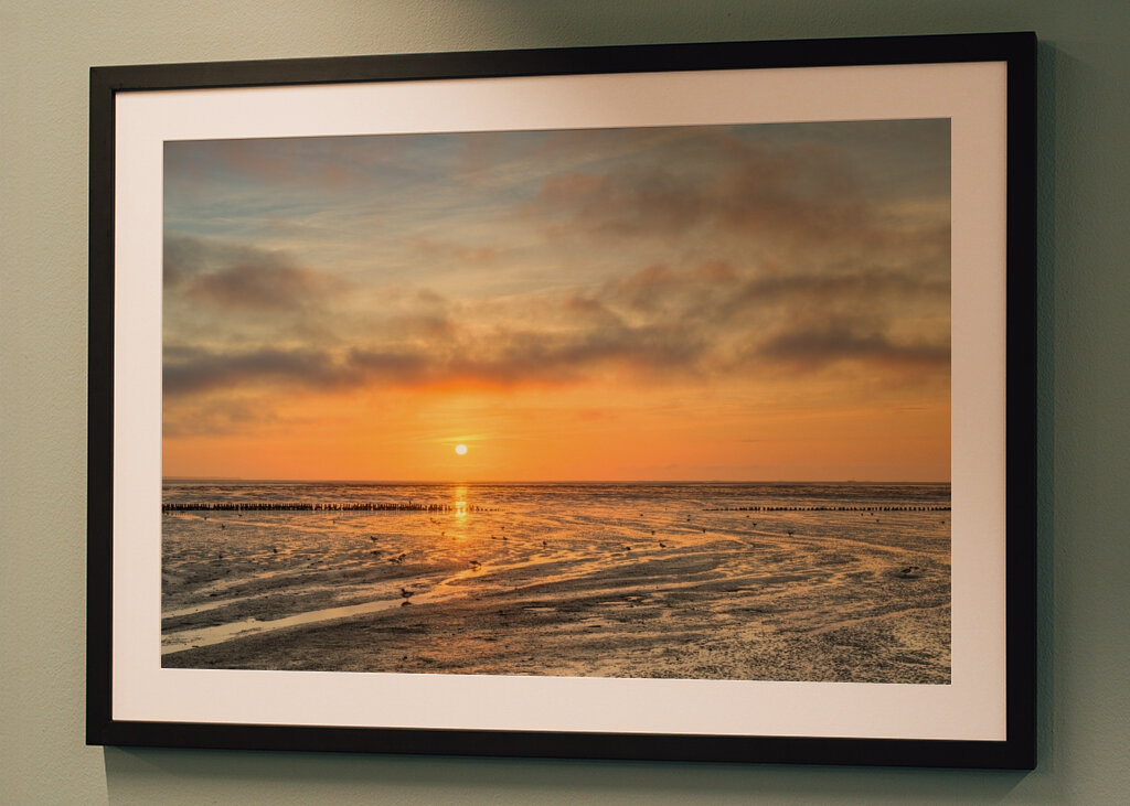 Zonsopgang in de Waddenzee 