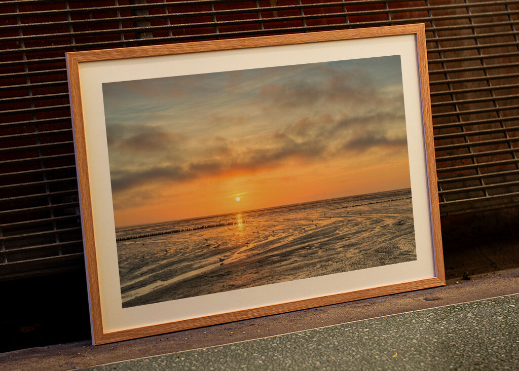 Zonsopgang in de Waddenzee 
