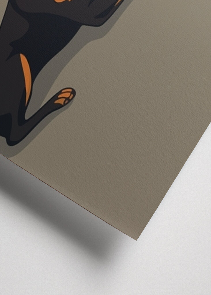 Vektorový design dobrmana 