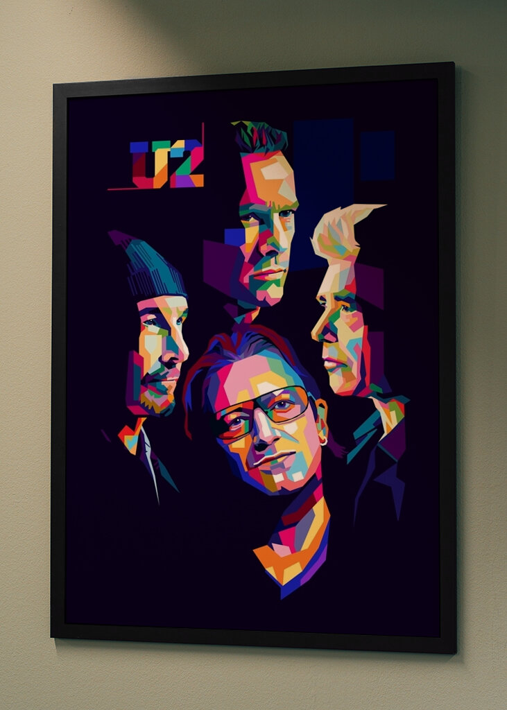 U2 Band Pop Art Style