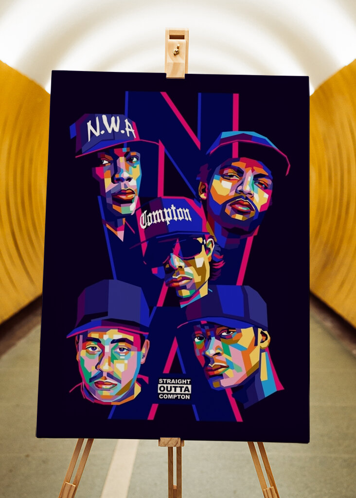 NWA Hip Hop Pop Art Style