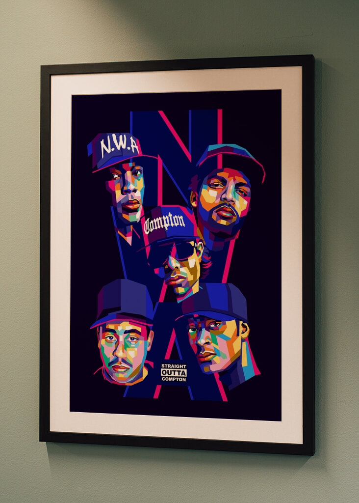 NWA Hip Hop Pop Art Style