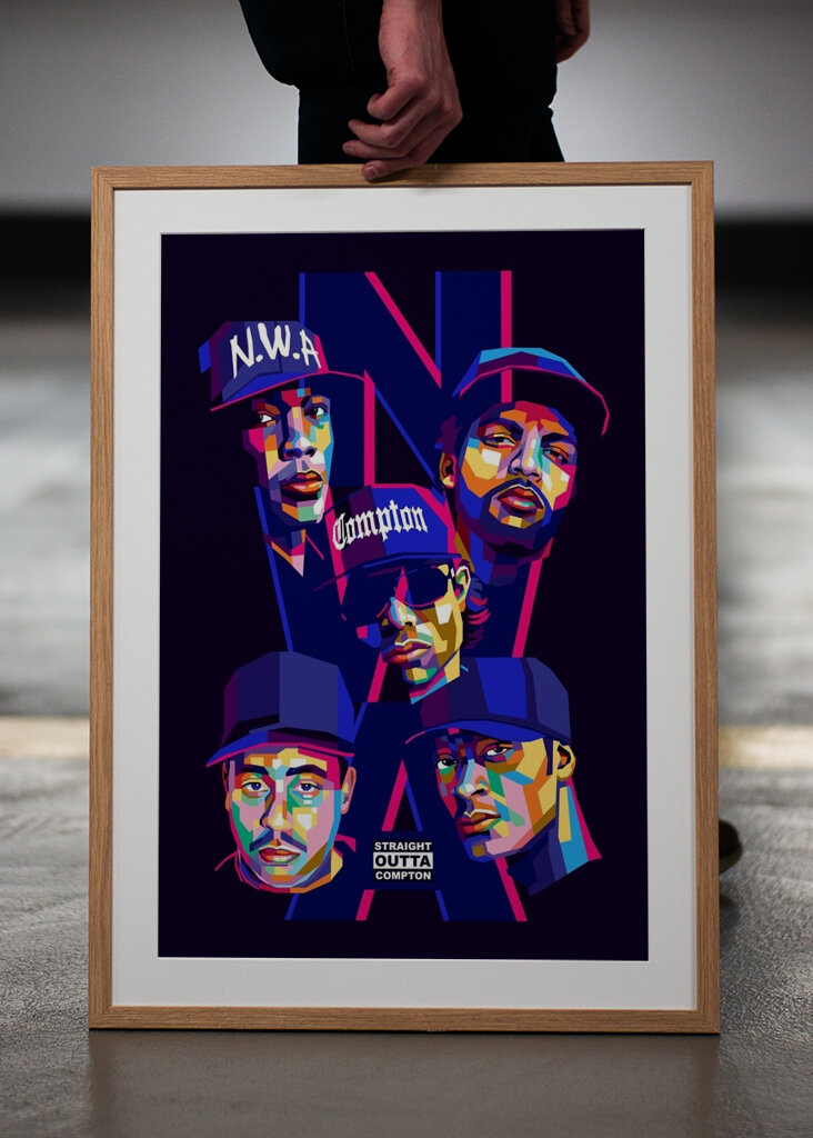 NWA Hip Hop Pop Art Style