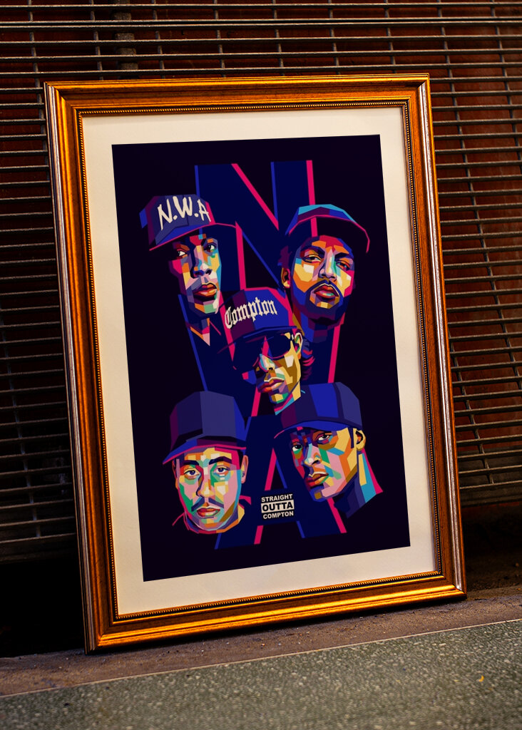 NWA Hip Hop Pop Art Style