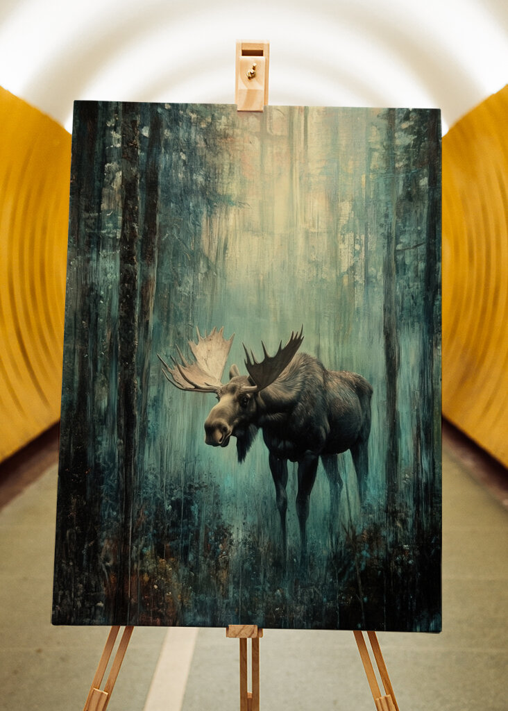 Los v mlze - olejomalba