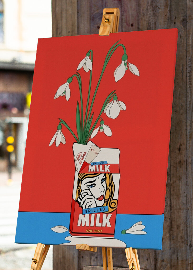 Rozlité mléko sněženky #2665025