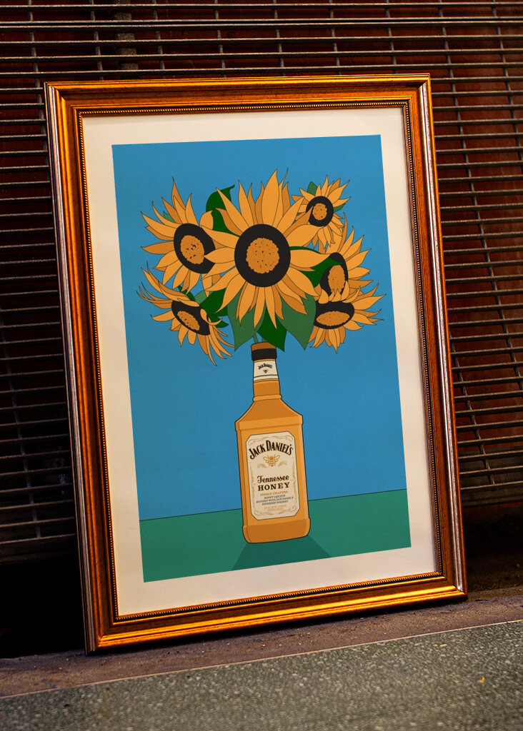 Sunflowers in Whiskey 
