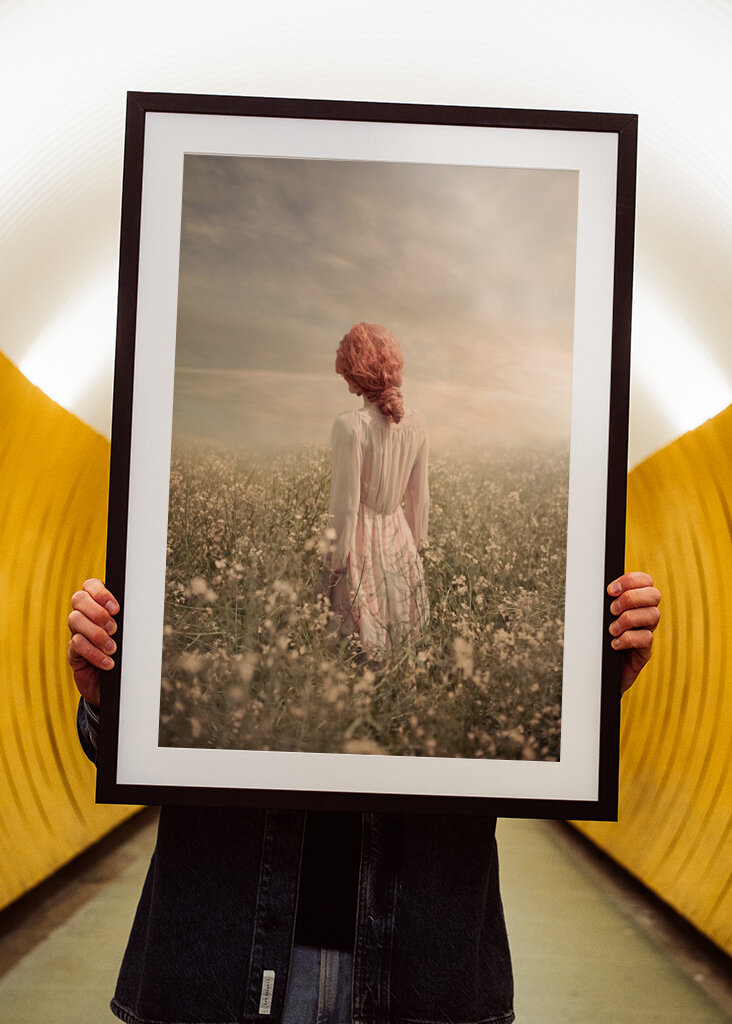 Woman in Pastel field 