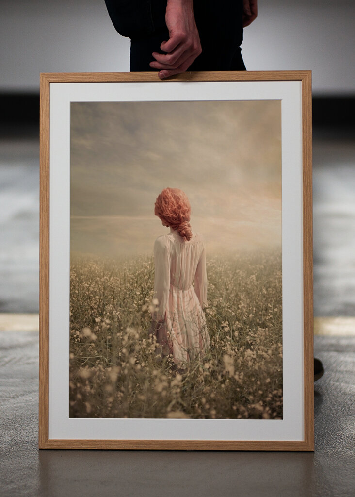 Woman in Pastel field 