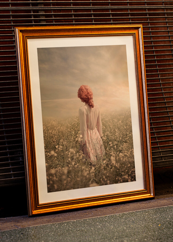Woman in Pastel field 