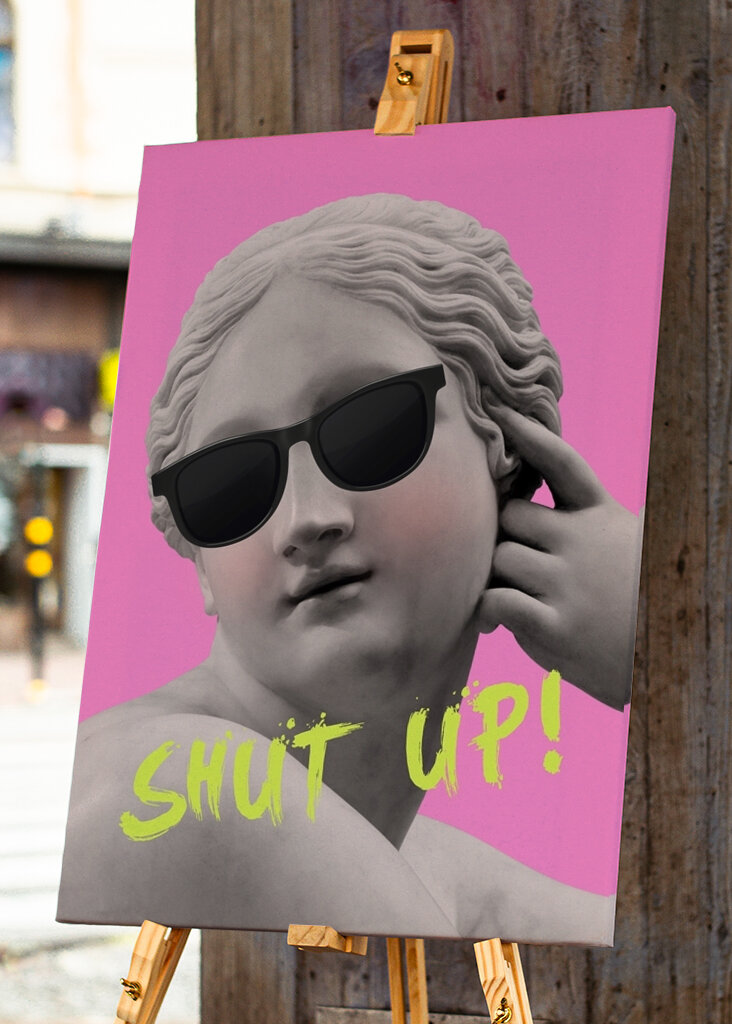 Drž hubu, růžová, žlutá