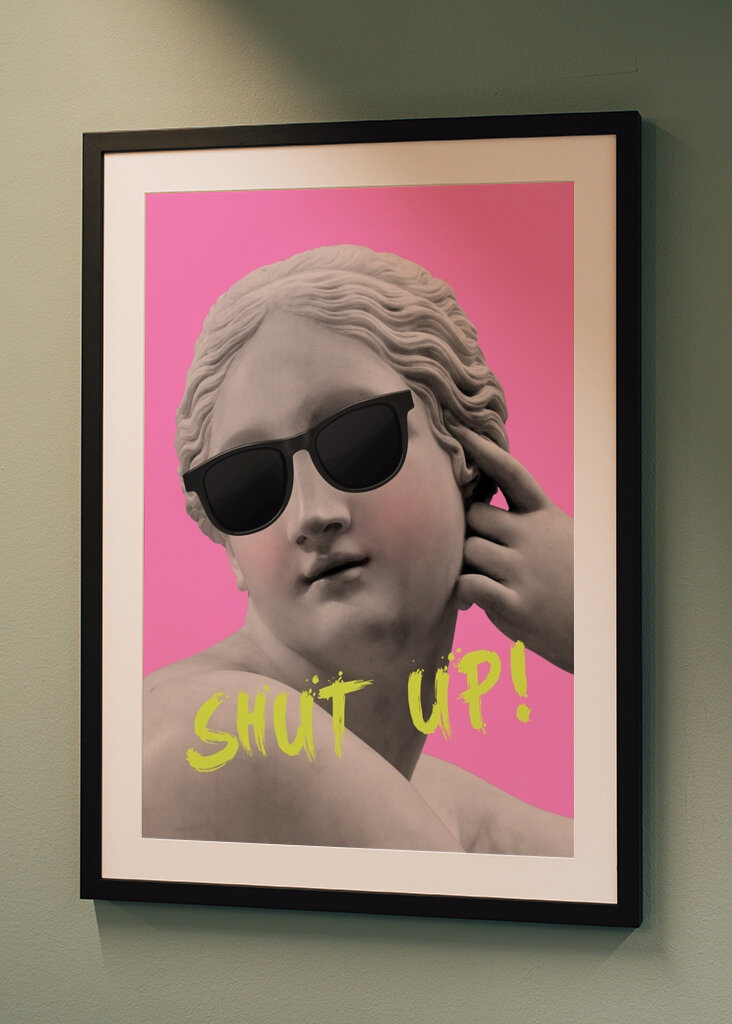 Drž hubu, růžová, žlutá