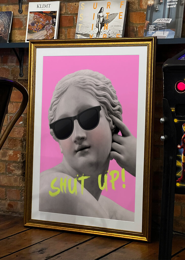 Drž hubu, růžová, žlutá