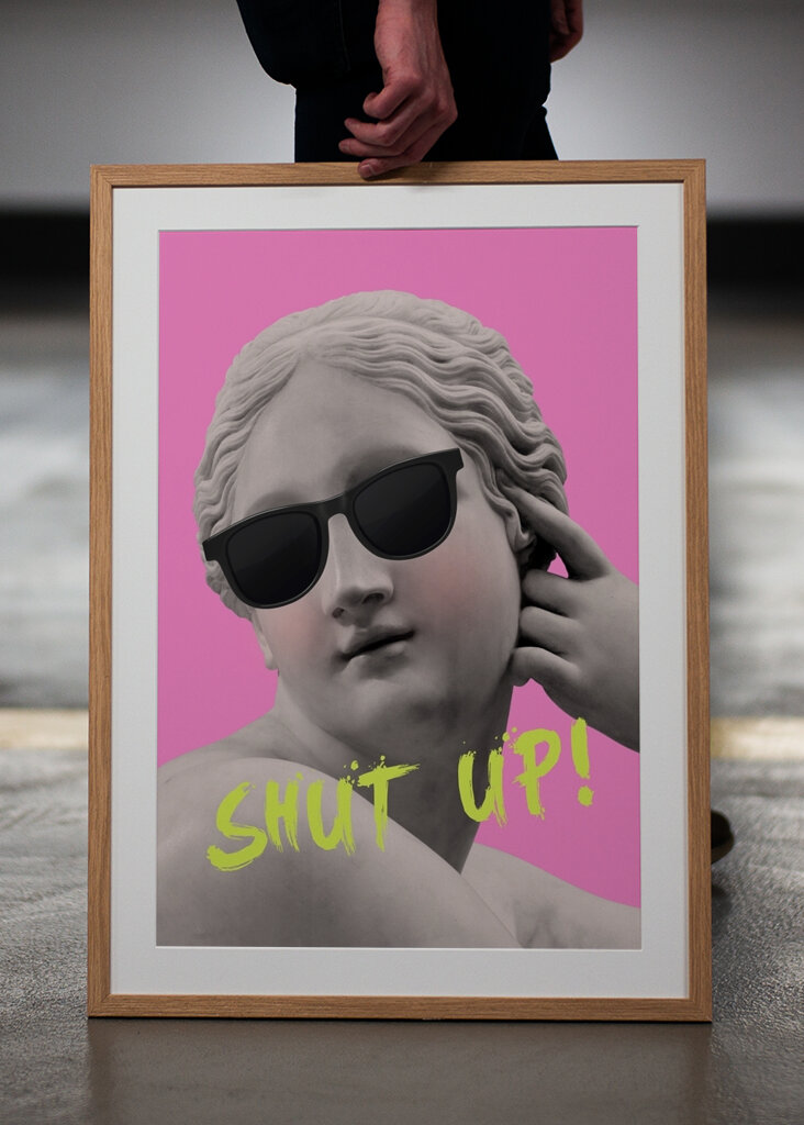 Drž hubu, růžová, žlutá