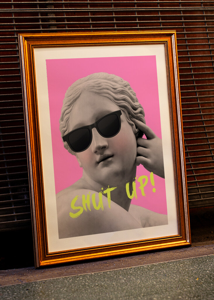 Drž hubu, růžová, žlutá