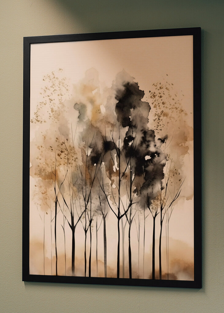 Aquarell Herbstbäume 