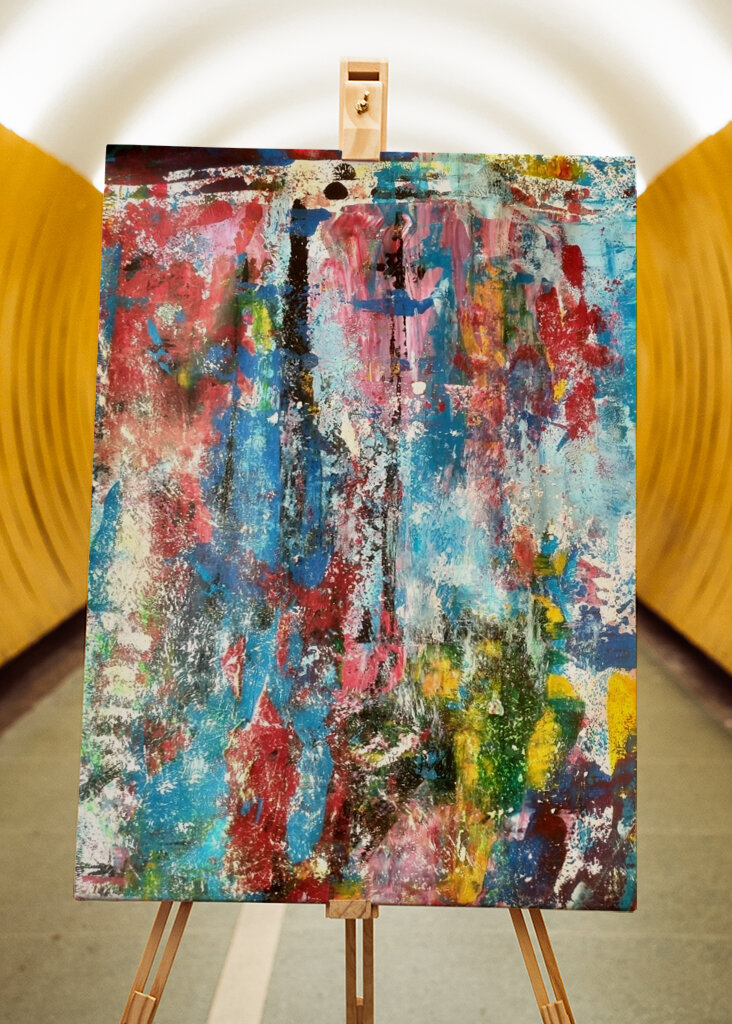 Abstrakte Malerei - Farbspiel