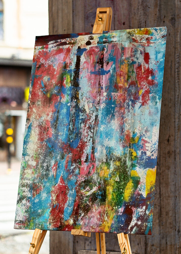 Abstrakte Malerei - Farbspiel