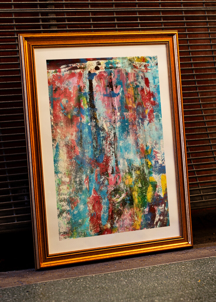 Abstrakte Malerei - Farbspiel