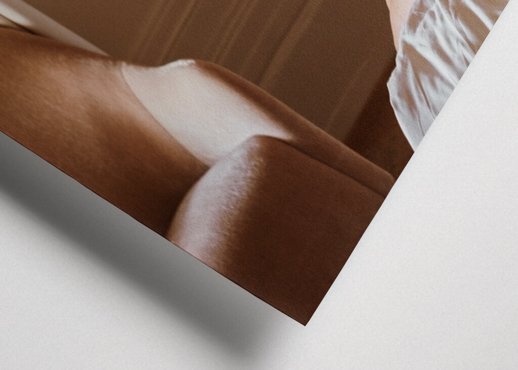 Woman in lingerie in bed