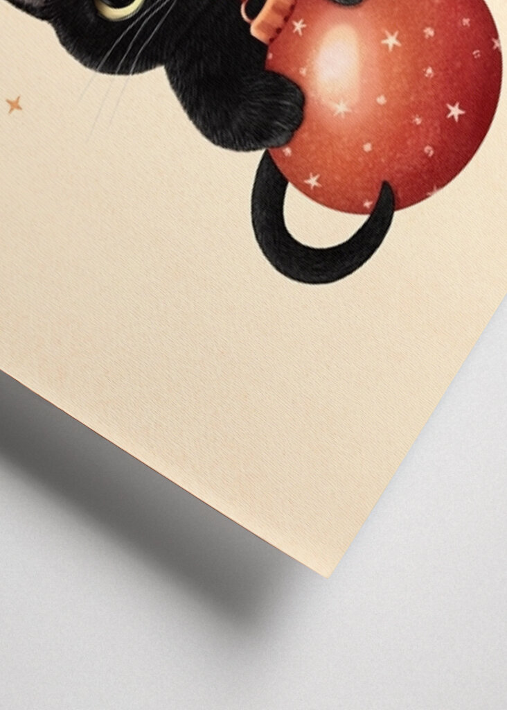 Cat under christmas tree