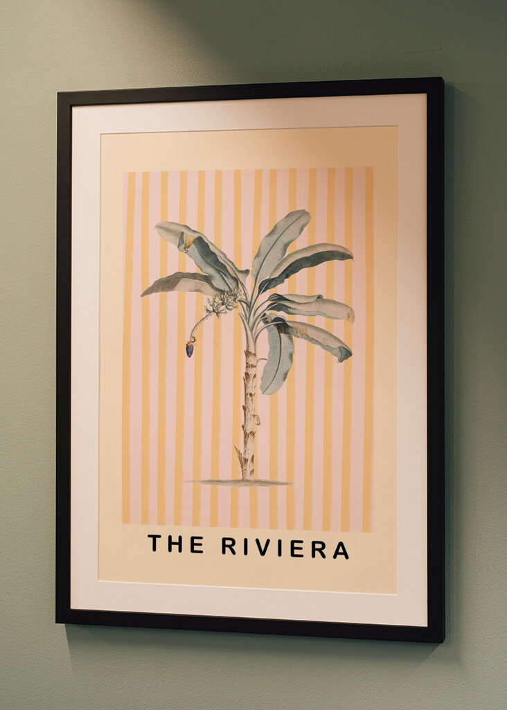 Lyserødt og gult palmetræ