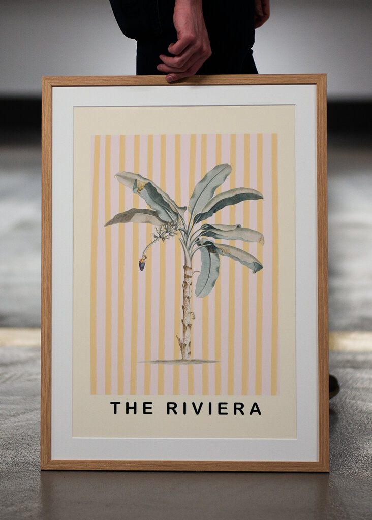 Lyserødt og gult palmetræ