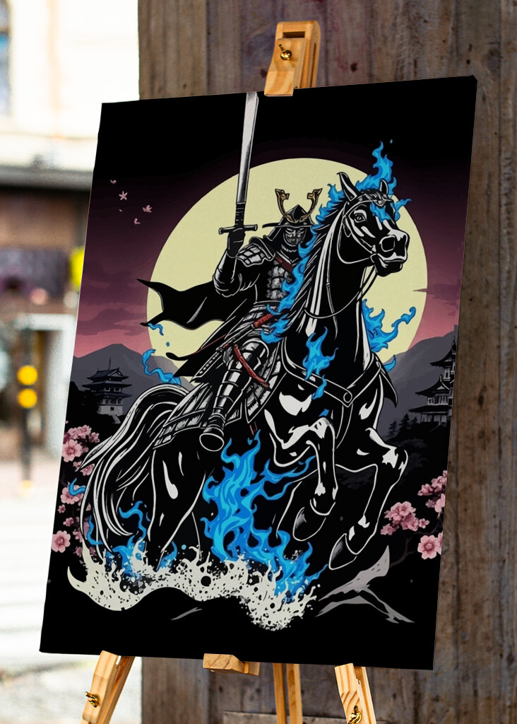 Silhueta do guerreiro do samurai