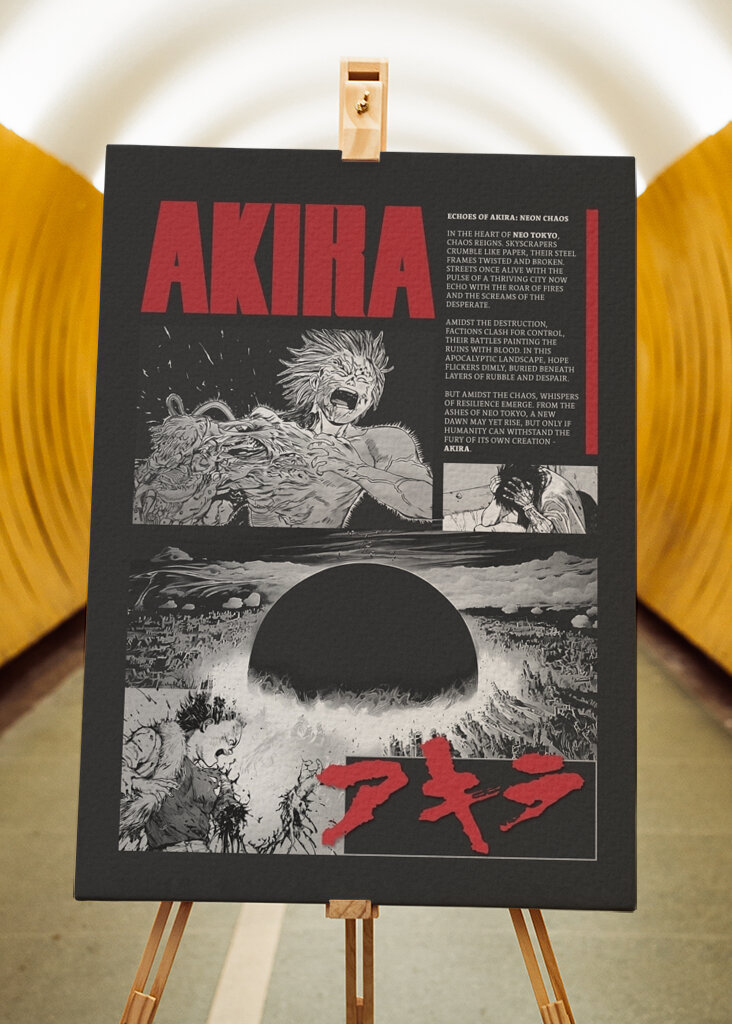 Akira Brutalism Style Poster