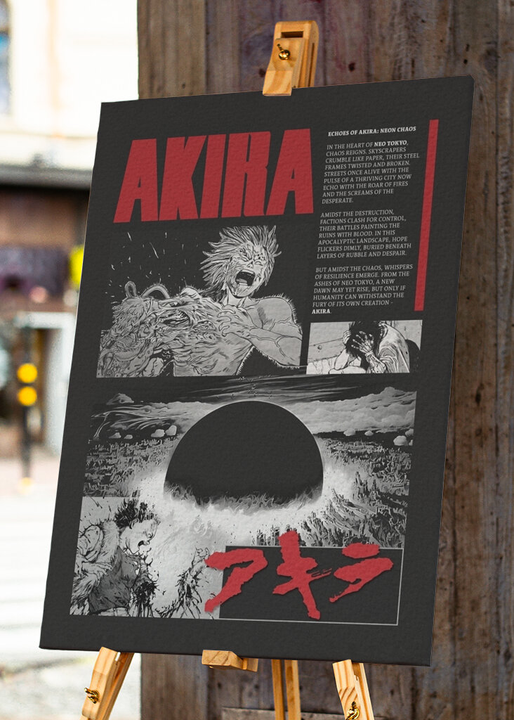Akira Brutalism Style Poster
