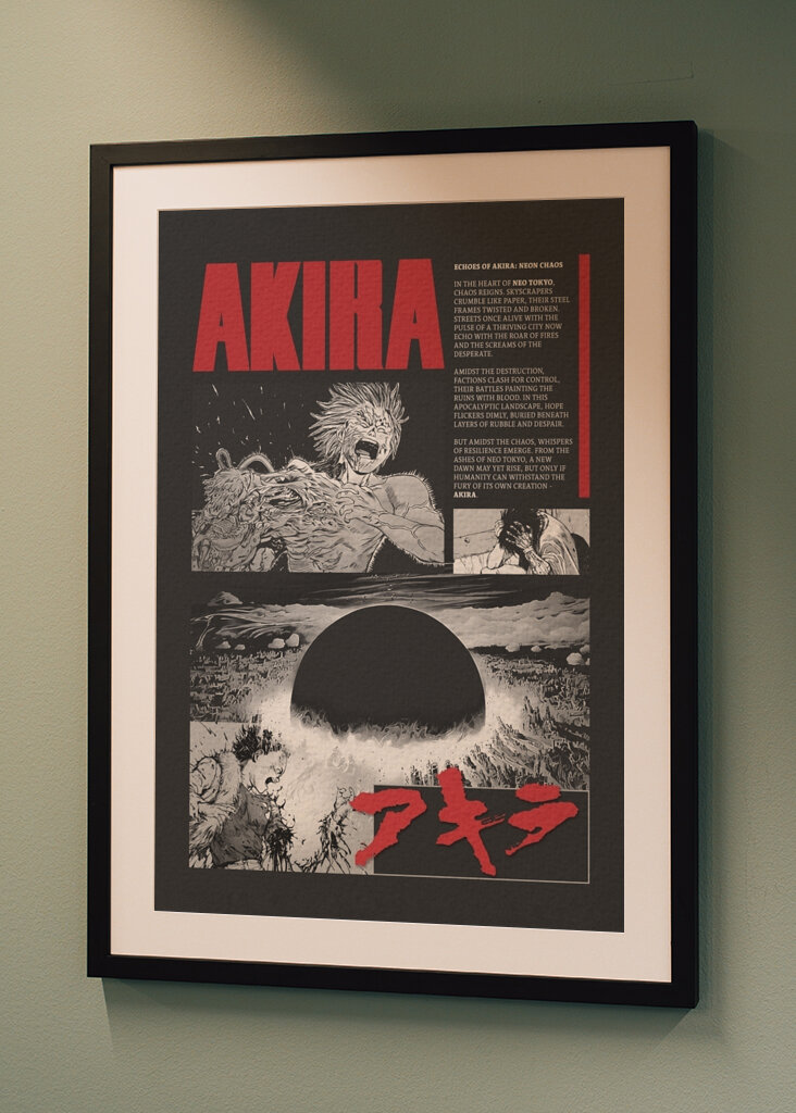Akira Brutalism Style Poster