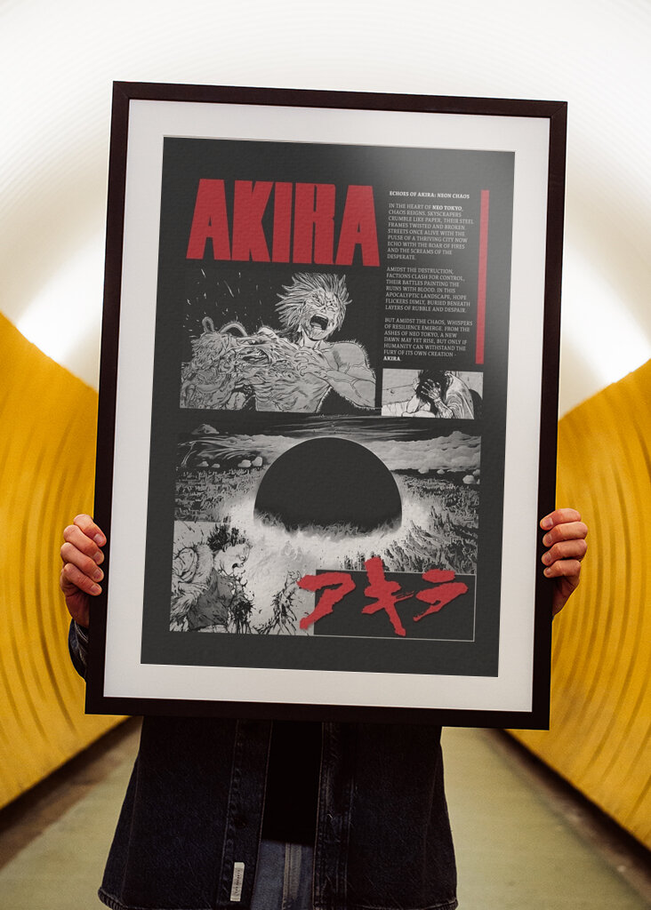 Akira Brutalism Style Poster