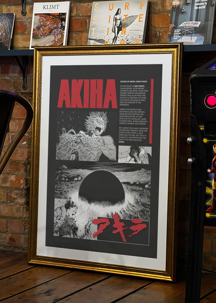 Akira Brutalism Style Poster
