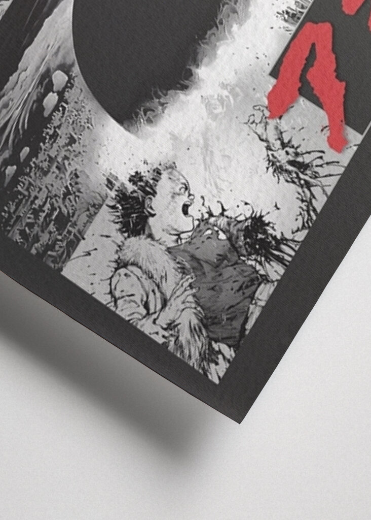 Akira Brutalism Style Poster