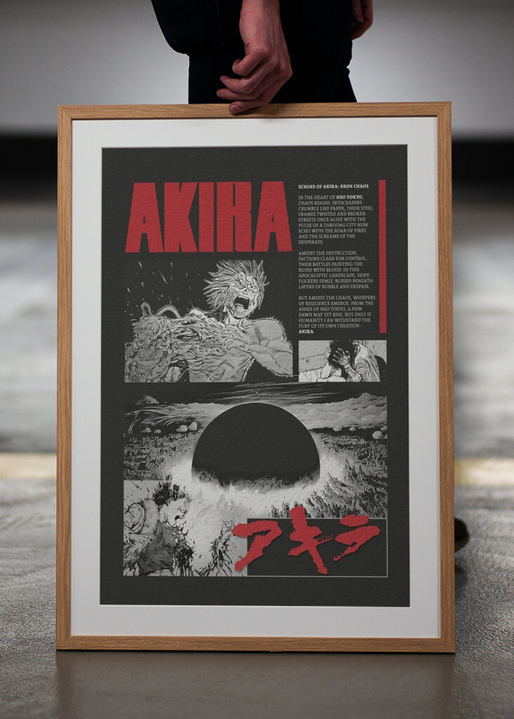 Akira Brutalism Style Poster