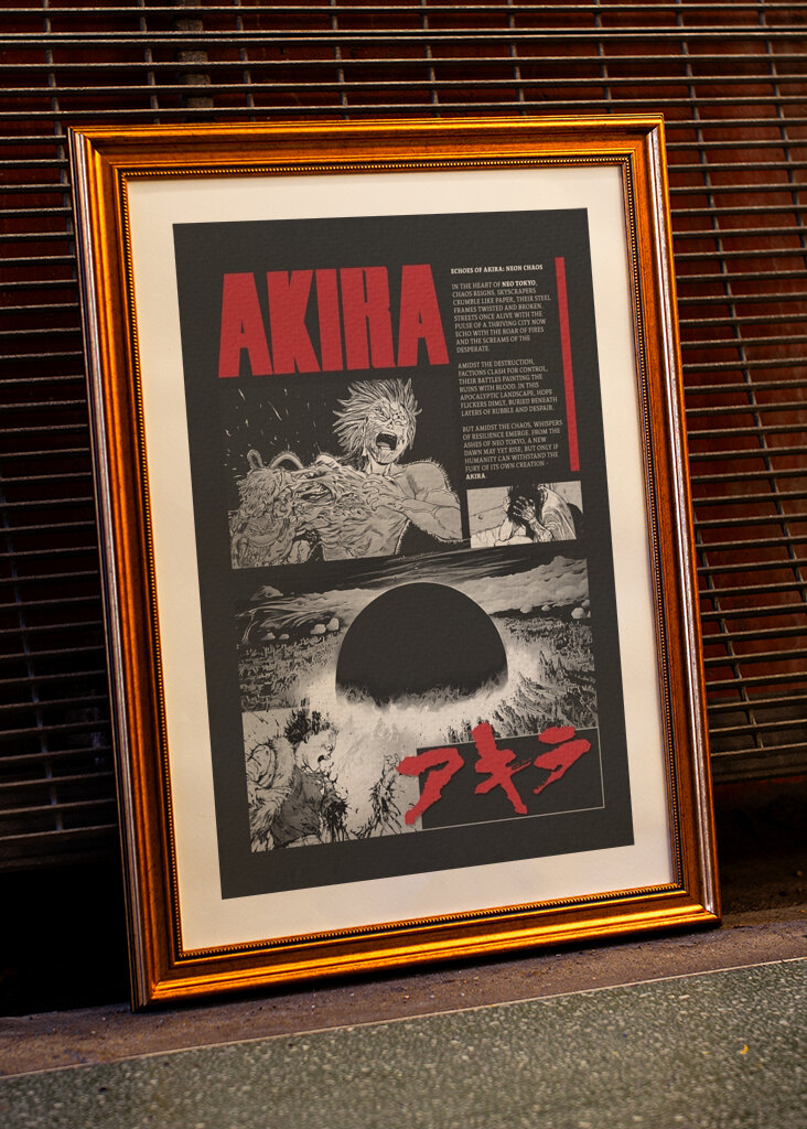 Akira Brutalism Style Poster