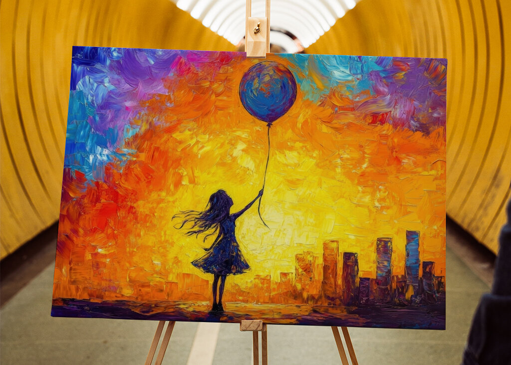 Stadt der Träume Ölgemälde