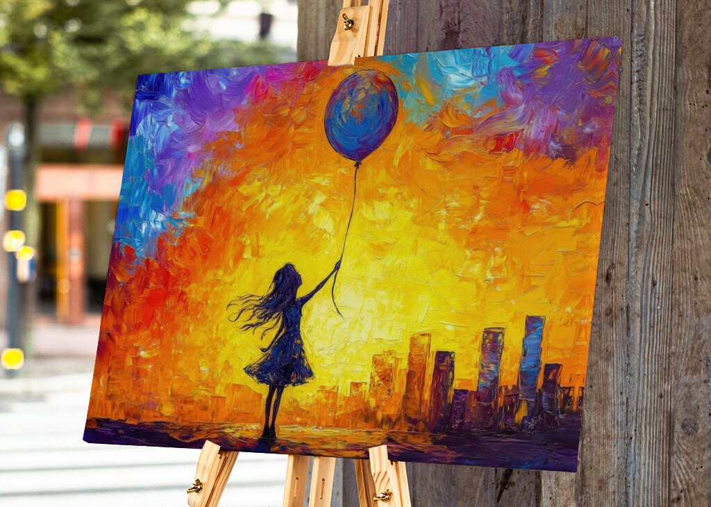 Stadt der Träume Ölgemälde