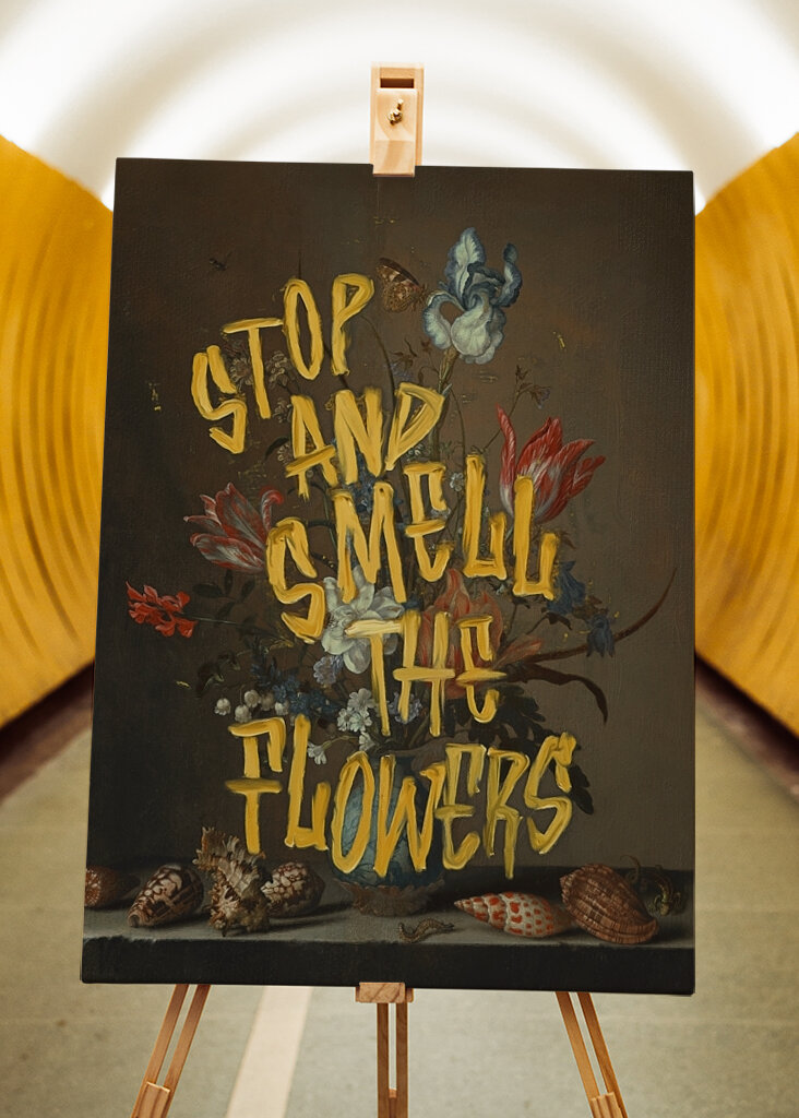 Pare e cheire as flores