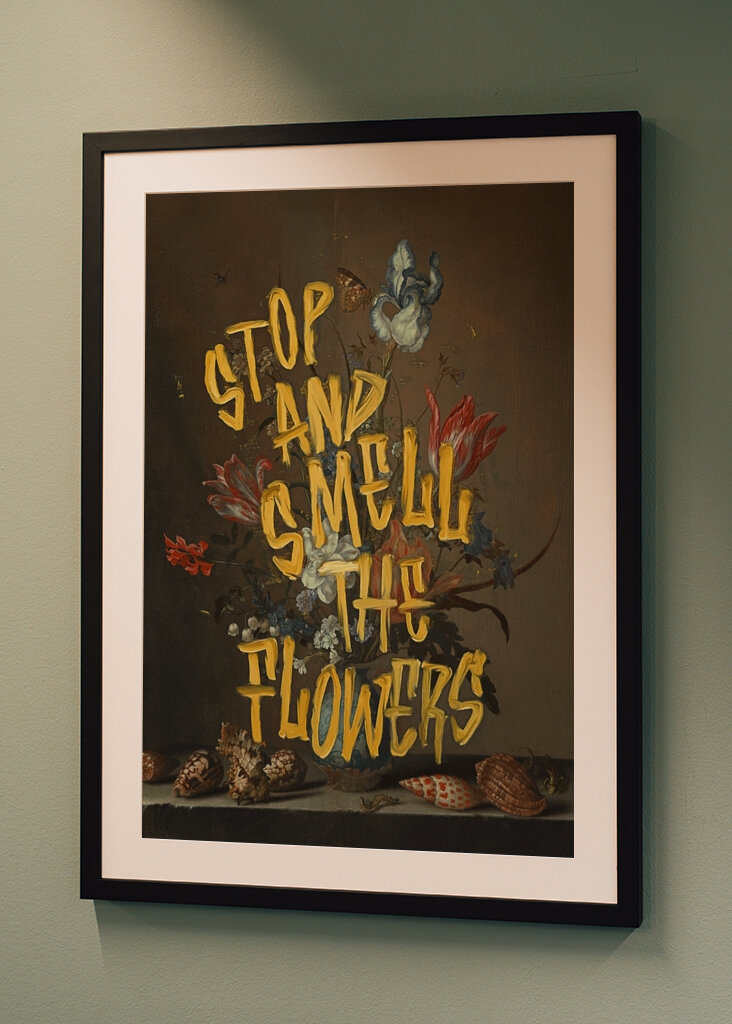 Pare e cheire as flores