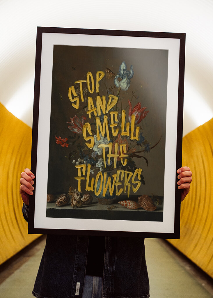 Pare e cheire as flores